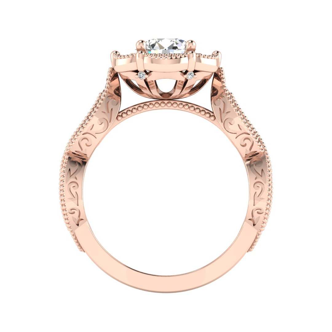 Amiyah Halo Engagement Ring